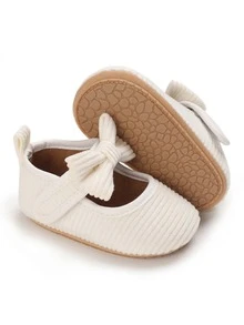 Baby Bow Decor Mary Jane Flats - White - View 2