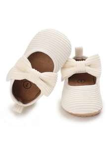 Baby Bow Decor Mary Jane Flats - White - View 5