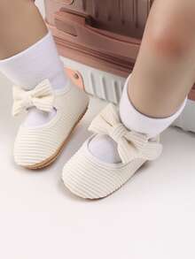 Baby Bow Decor Mary Jane Flats - White - View 7