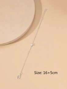 Cubic Zirconia Decor Bracelet - Silver - View 3