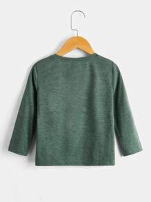 SHEIN Toddler Boys Scenery Print Tee - Dark Green - View 2