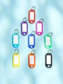 9pcs Geometric Charm Keychain Casual - Multicolor - View 1
