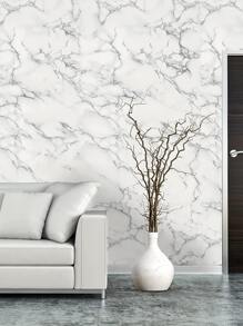 1pc Marble Pattern Wall Paper, 40x100cm Self Adhesive Wall Sticker For Home Decor,Renovation Stickers Peel Wall Panels,Wall Paper, Wallpapers,Spring Decoration Items Refresh Your Home,Rama Decoration Stickers - Multicolor - View 2