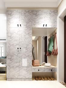 1pc Marble Pattern Wall Paper, 40x100cm Self Adhesive Wall Sticker For Home Decor,Renovation Stickers Peel Wall Panels,Wall Paper, Wallpapers,Spring Decoration Items Refresh Your Home,Rama Decoration Stickers - Multicolor - View 6