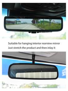 1pc Plush Car Rearview Mirror Cover - Pink - View 5