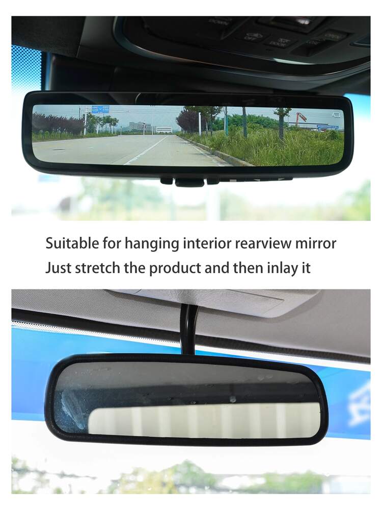 1入組長毛絨汽車後視鏡鏡子套 - 粉色 - 查看 5