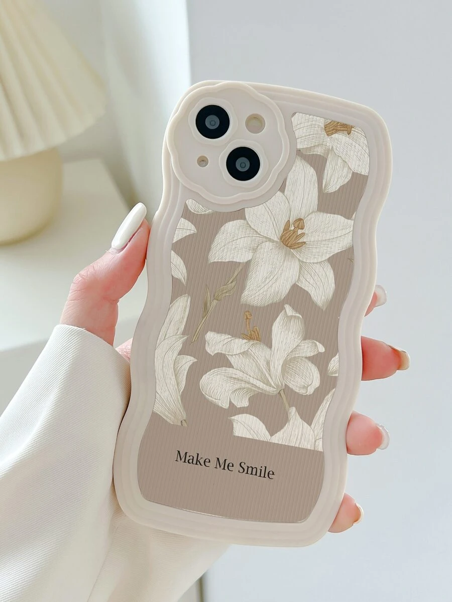 1 件 Tpu 皮革百合花手機殼相容於 Iphone 11 12 13 14 - 彩色 - 查看 1