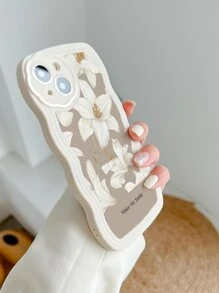 1 件 Tpu 皮革百合花手機殼相容於 Iphone 11 12 13 14 - 彩色 - 查看 2