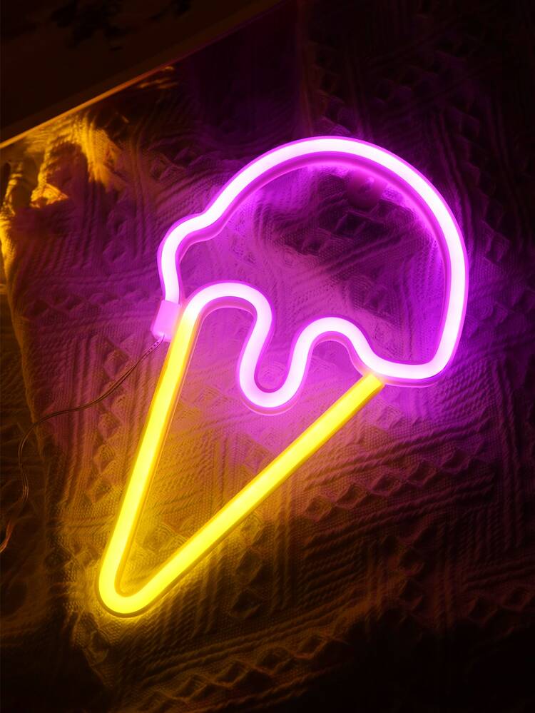 1pc Ice Cream Shaped Neon Light - Multicolor - View 2
