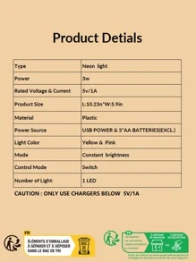 1 pieza Luz de neón en forma de helado - Multicolor - Ver 3