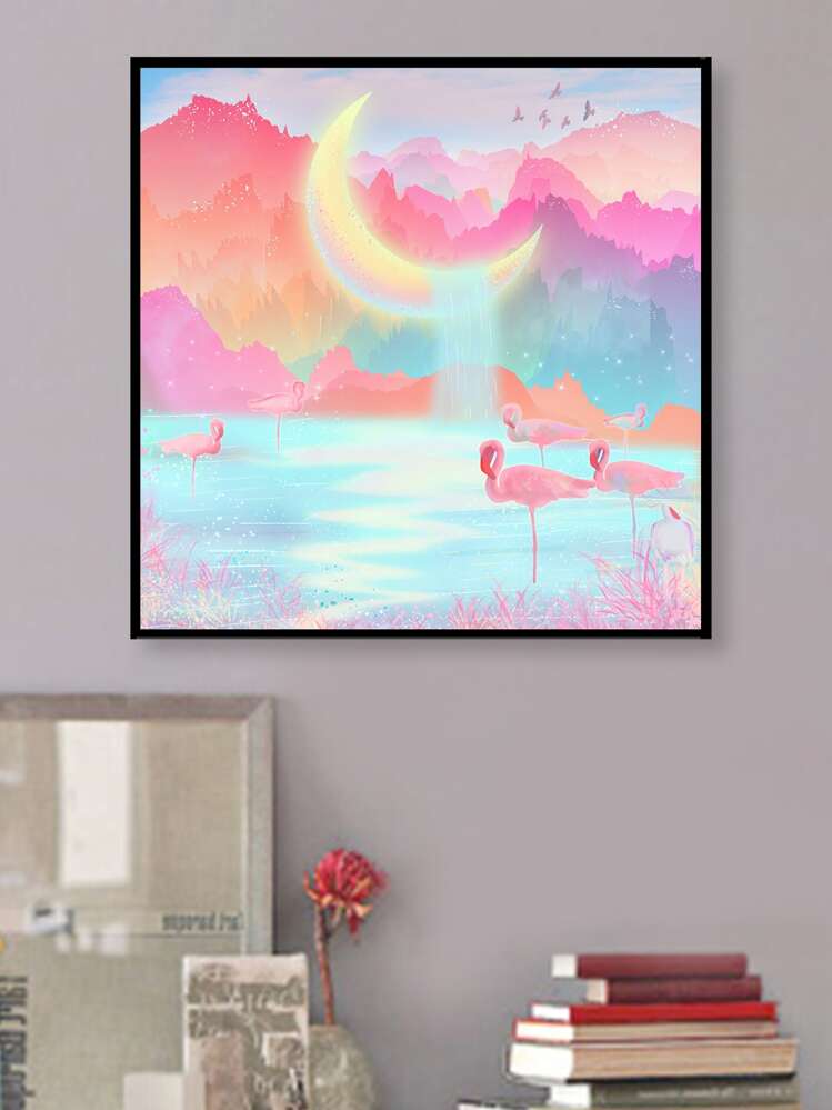 Tranh phong cảnh Tự làm kim cương không khung - Nhiều màu - Xem 1