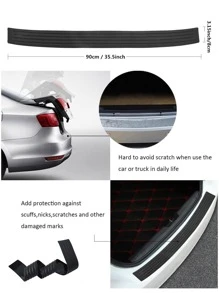 1 mảnh trang trí cửa cốp xe - màu đen - Xem 3