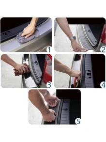 1 mảnh trang trí cửa cốp xe - màu đen - Xem 5