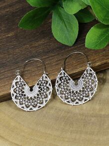 TopHanqi 6pairs Hollow Out Hoop Earrings