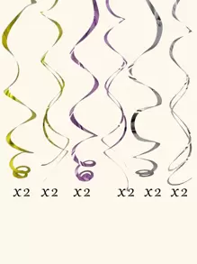 22 chiếc vòng treo trang trí họa tiết kỳ lân, đồ trang trí treo bằng kim loại nhiều màu sắc cho tiệc sinh nhật, Giáng sinh - Nhiều màu - Xem 3