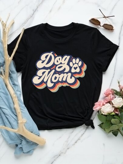 Plus Letter and Cartoon Graphic Tee