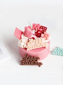1 Pieza Molde De Silicona Para Letras 'feliz Cumpleaños' Molde De Silicona Para Repostería Para Hacer Decoraciones De Pasteles, Chocolates, Postres, Pasteles Y Repostería Casera, Molde De Arcilla De Polímero