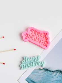1 Pieza Molde De Silicona Para Letras 'feliz Cumpleaños' Molde De Silicona Para Repostería Para Hacer Decoraciones De Pasteles, Chocolates, Postres, Pasteles Y Repostería Casera, Molde De Arcilla De Polímero