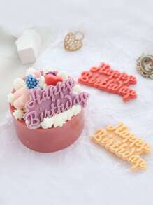 1 Pieza Molde De Silicona Para Letras 'feliz Cumpleaños' Molde De Silicona Para Repostería Para Hacer Decoraciones De Pasteles, Chocolates, Postres, Pasteles Y Repostería Casera, Molde De Arcilla De Polímero
