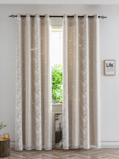 Double Layer Single Panel Blackout Curtain