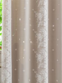 雙層1片遮光窗簾 - 米色 - 查看 5