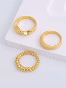 3pcs Twist Design Ring