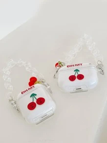 櫻桃圖案耳機殼適用於Airpods - 無色 - 查看 3