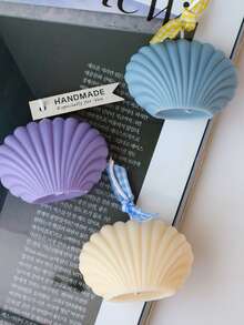 1pc Shell Design DIY Silicone Mold, White Silicone Candle Mold For DIY - White - View 7