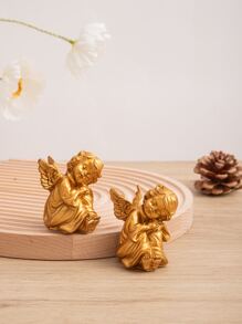 1pc Thiên Thần Thiết Kế Trang Trí Thủ Công - Vàng - Xem 3