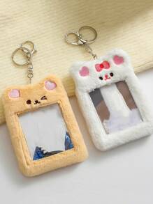 1pc Cartoon Design Random Plush Card Cover