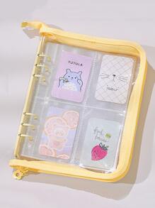 1pc Multi-grid Binder Loose Leaf Photo Album - Yellow - View 1