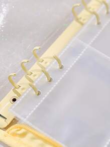 1pc Multi-grid Binder Loose Leaf Photo Album - Yellow - View 2