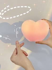1pc Decoration Light With Batteries, Sweet Pink Heart Shaped Light For Girls Bedroom Decor