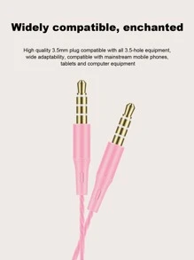 Auriculares con cable universal de 3.5 mm tipo Crystal Line, de alta definición de audio, diseño libre de enredos, cómodos, compatibles con teléfonos inteligentes, computadoras, reproductores de MP3, apariencia clásica y de moda