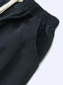 SOLOCOTE Quần Trai Dây kéo màu trơn Giải trí - màu đen - Xem 6