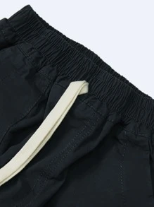 SOLOCOTE Quần Trai Dây kéo màu trơn Giải trí - màu đen - Xem 4