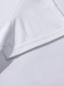 SHEIN EZwear Slogan Graphic Tee được sản xuất vào những năm 80 - trắng - Xem 4