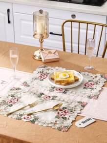1入組花卉刺繡餐墊 - 彩色 - 查看 7