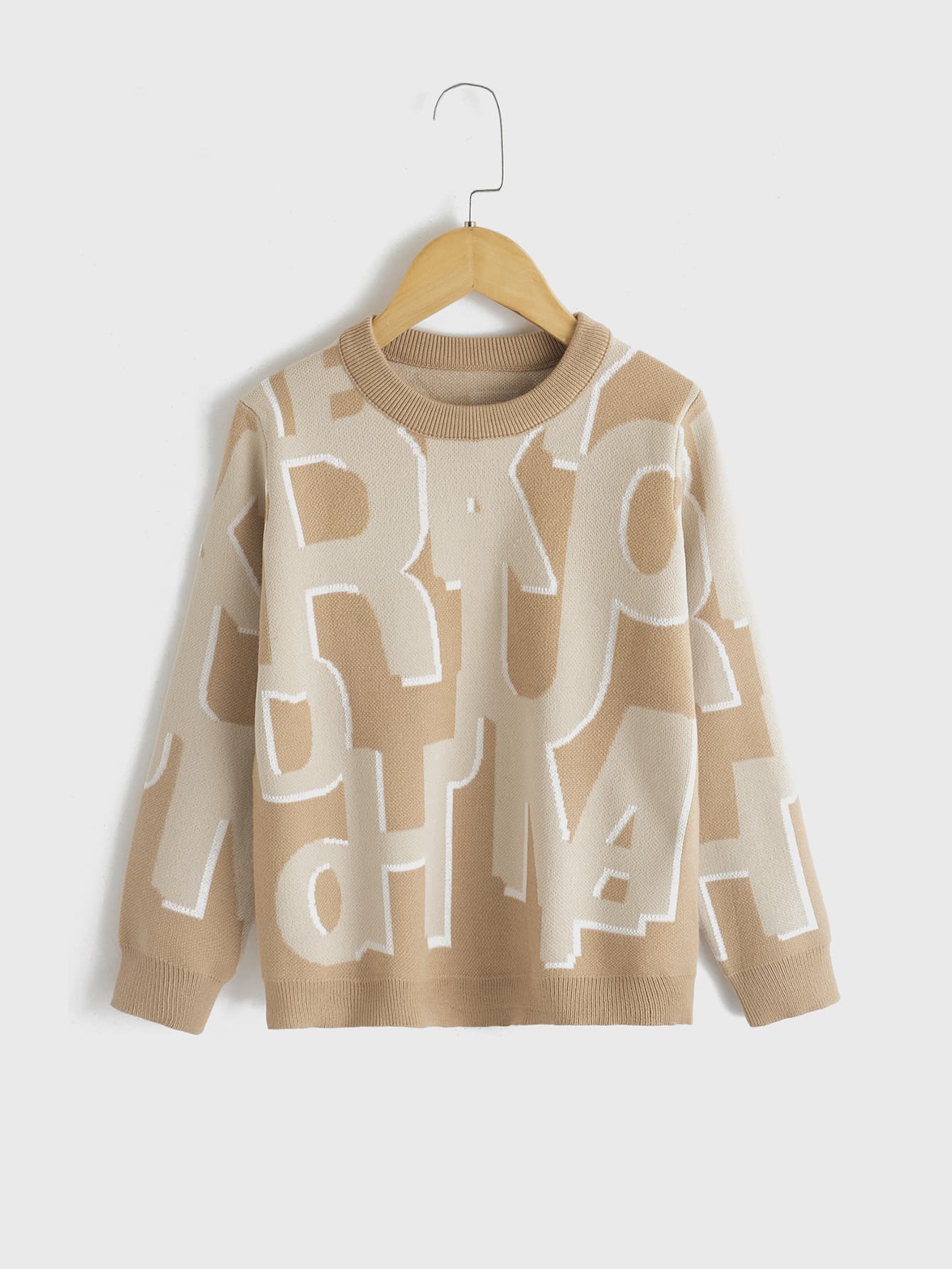 SHEIN Boys Letter Pattern Jumper - Multicolor - View 1