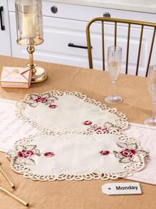 1入組花卉刺繡餐墊 - 彩色 - 查看 12