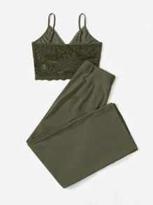 Chiquease 蕾絲吊帶上衣和褲子