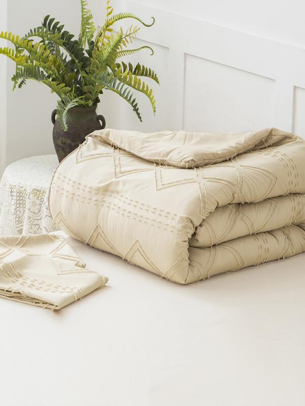 Plain Quilted Bedspread Set SHEIN USA