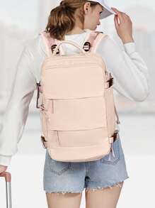 Women's Travel Backpack, Casual Weekend Bag With Laptop Compartment, Lightweight And Large Capacity, Suitable For Short Trips, Business Trips, And College Students - Beige - View 3