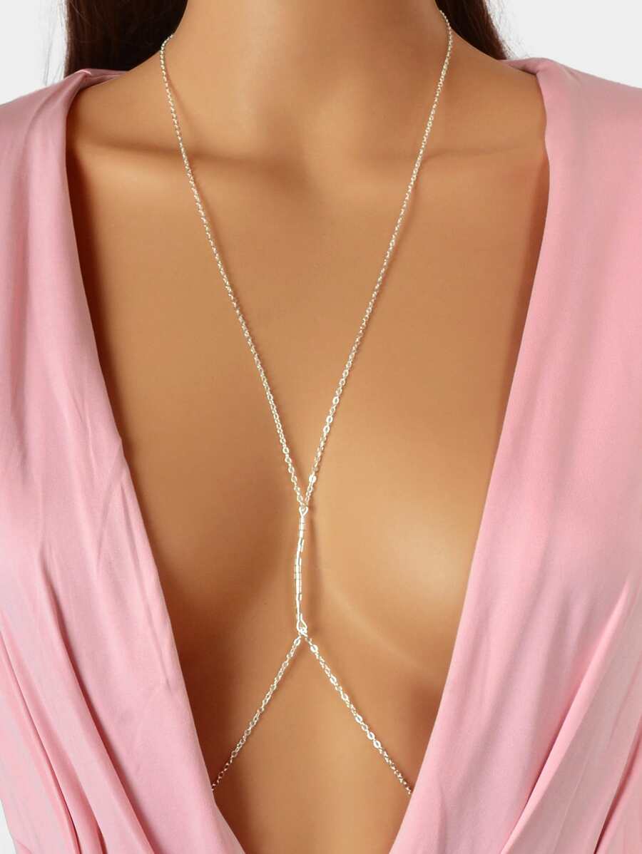 Chuỗi cơ thể trang trí hạt - Bạc - Xem 1