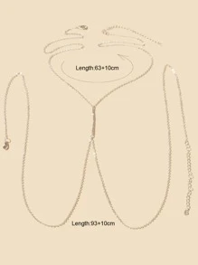 Chuỗi cơ thể trang trí hạt - Bạc - Xem 3