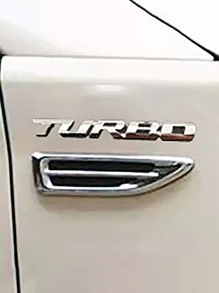 3D字母圖案汽車貼紙 - 銀色 - 查看 2