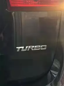 3D字母圖案汽車貼紙 - 銀色 - 查看 3