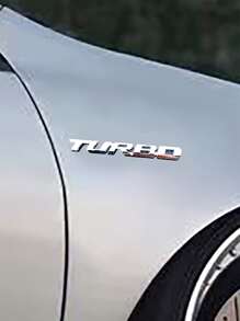 3D字母圖案汽車貼紙 - 銀色 - 查看 4