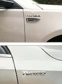 3D字母圖案汽車貼紙 - 銀色 - 查看 5