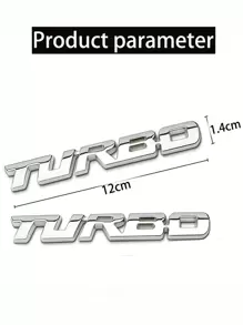 3D字母圖案汽車貼紙 - 銀色 - 查看 6